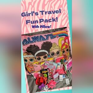 Girl's Travel Pack w/Pillow Plus More 🎄Stocking Stuffer 🎄